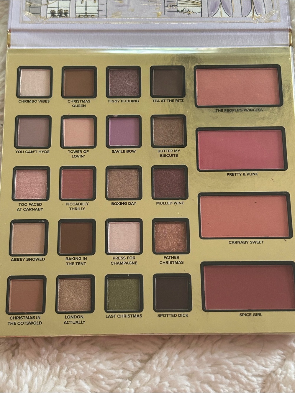Too Faced Christmas in London Limited Edition Makeup Palette - Pink & Gold - Picture 3 of 5